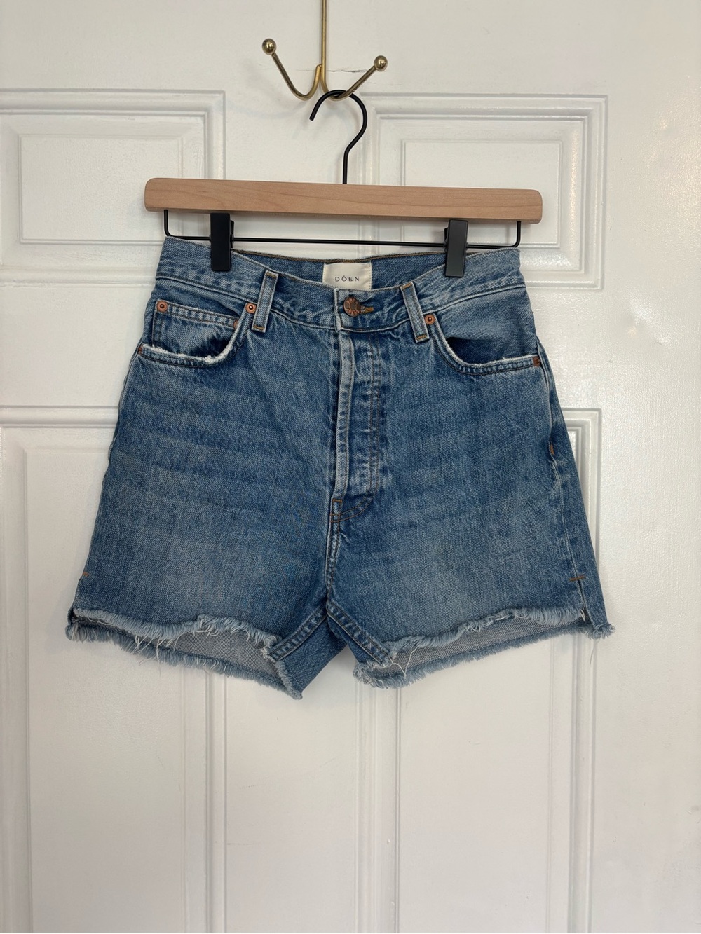 DOEN Blue Denim Cutoff Shorts